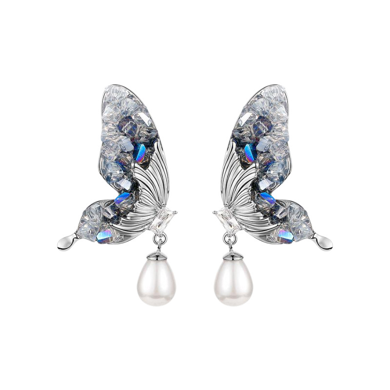 银针镶嵌水晶白底实物图