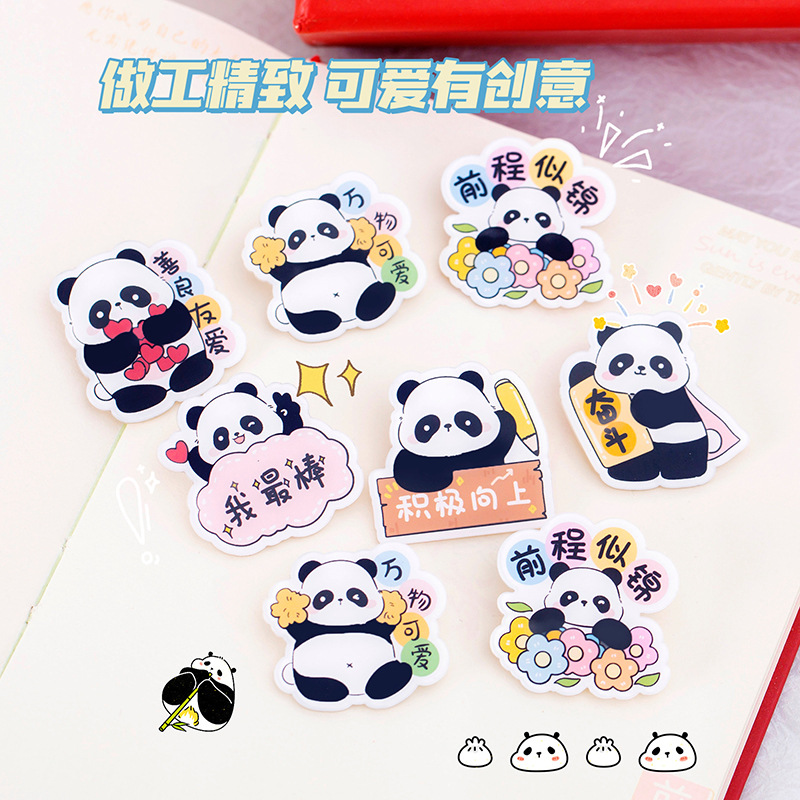 New cartoon acrylic inspirational Panda brooch pin style decorative gift cute bag DIY personality accessories Application Scenario