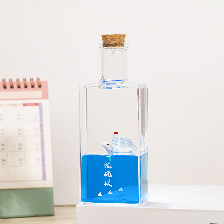 方形漂流瓶游轮漂浮入油油滴家居酒柜装饰品送同学生日礼物礼品详情7