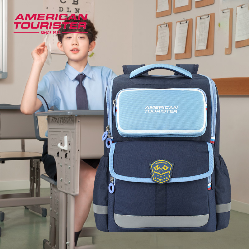 American Travel reliable Schoolbag, American-style campus schoolbag, primary school backpack for girls 1-3-6 grade backpack for boys spine support NG4 details Picture