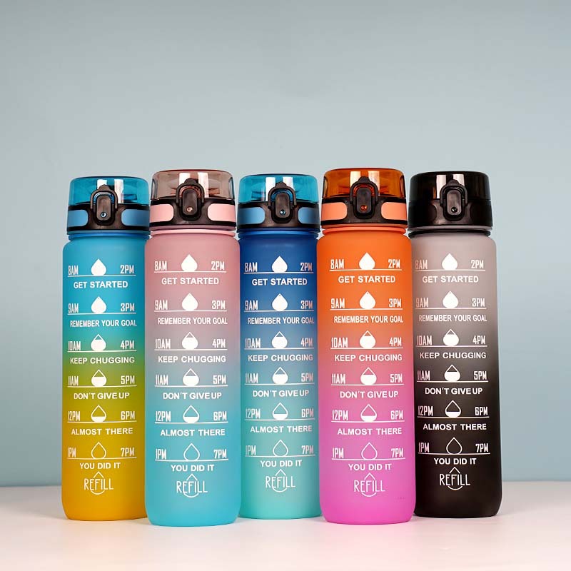 渐变户外时尚水杯 多款式高颜值直饮太空杯太空壶 大容量运动水壶