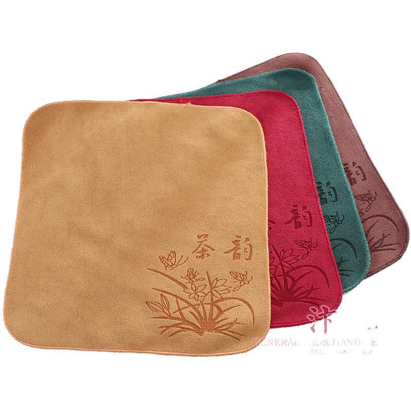 超细纤维吸水/茶艺配件吸水/茶桌吸水毛巾白底实物图