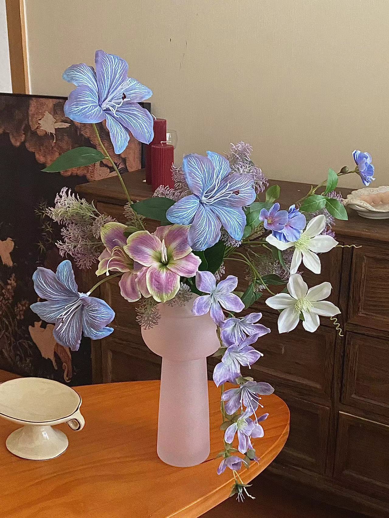 莫奈花园紫色仿真花网红拍照打卡造景diy布置橱窗软装搭配假花详情2