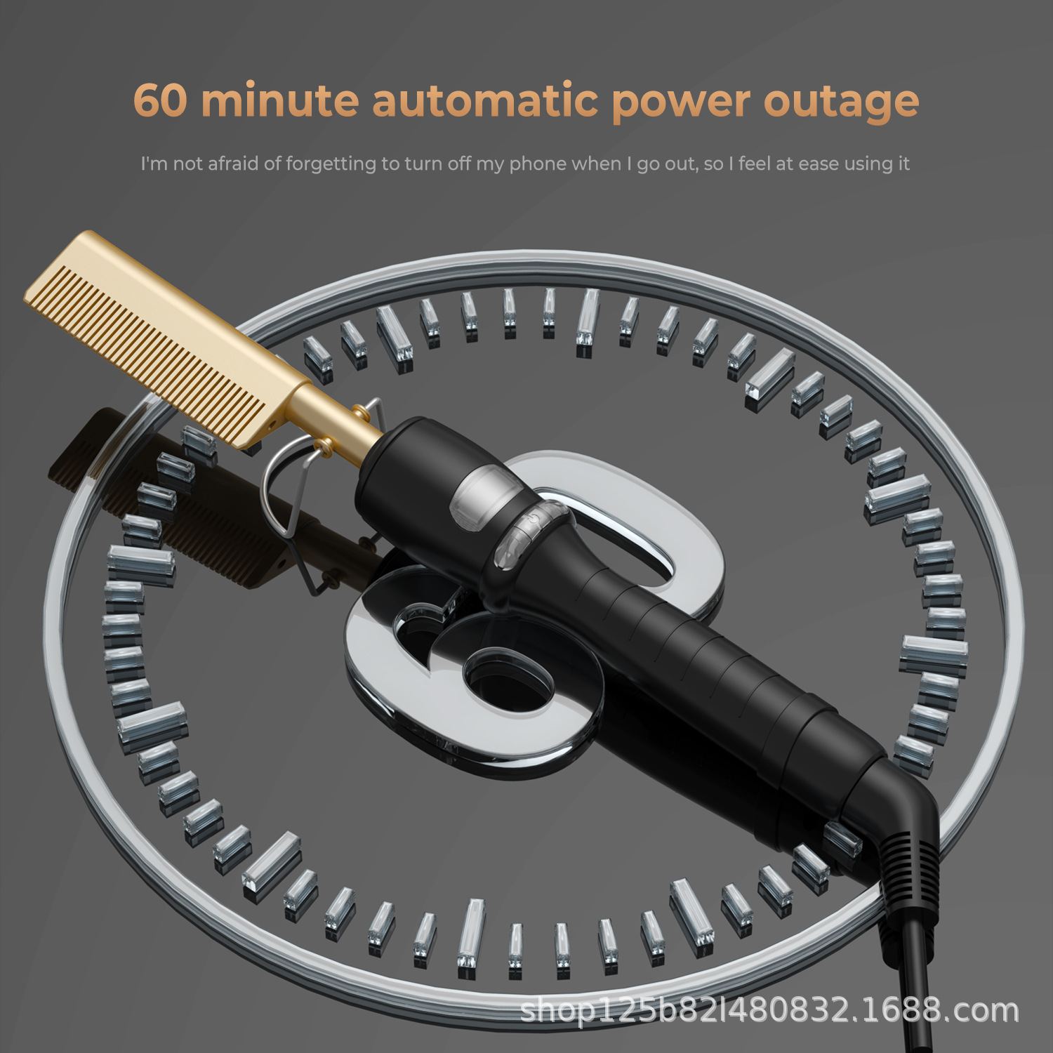 Amazon's new electric heating copper comb, electric straightening comb and multi-functional curling iron two-in-one home straightening and curling iron Application Scenario