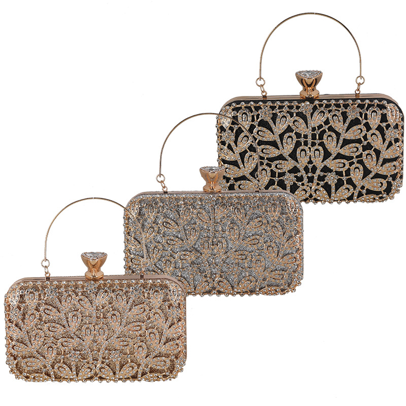 2022 New cross-border European and American women's handbag with diamond banquet clutch bag Dinner bag with evening dress bag thumbnail