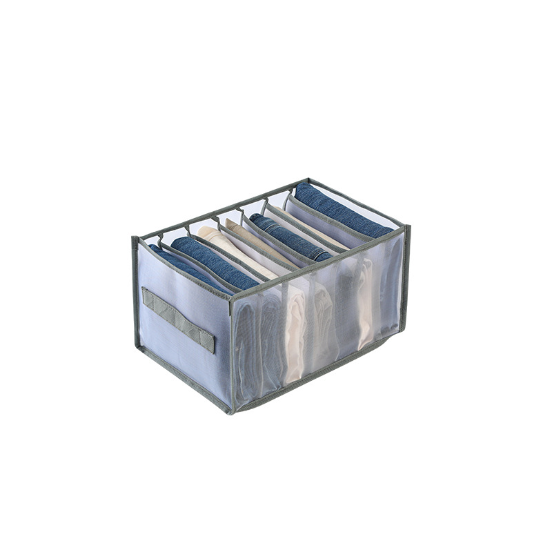 Trouser Storage Device Household Drawer Type Mesh Storage Box Wardrobe Sorting Underwear Division Storage Bag Clothes Item Picture