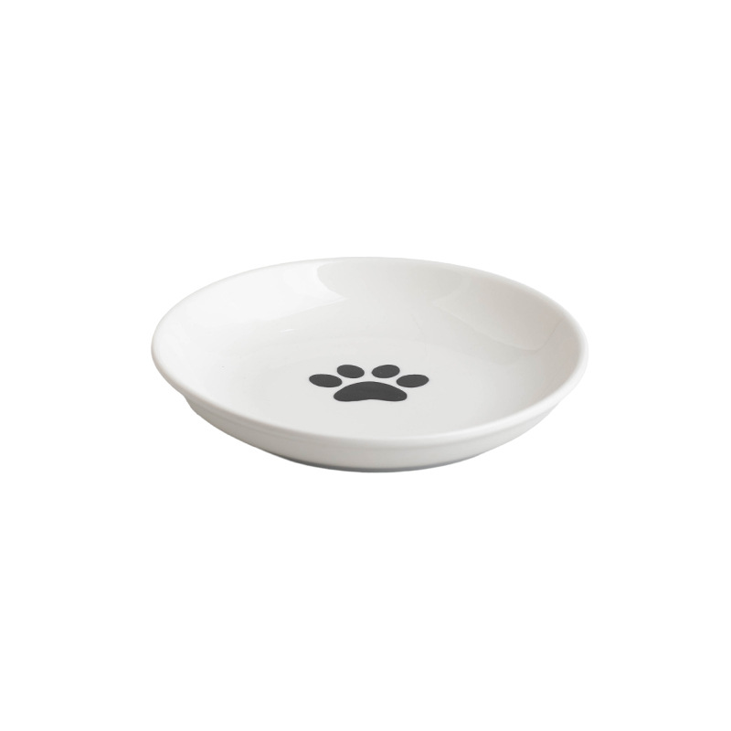 Amazon silicone anti-slip ceramic cat plates, pet cat bowls, cat food, snack cans, plates, kitten food bowls, pet supplies Item Picture