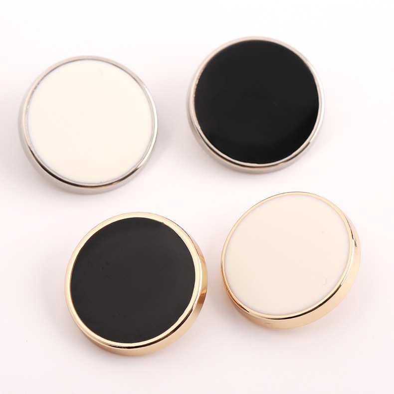 Metal Buttons Round Flat Button Fashion Men's And Women's Suit Buckle Pants Coat Trench Coat Buckle Item Picture