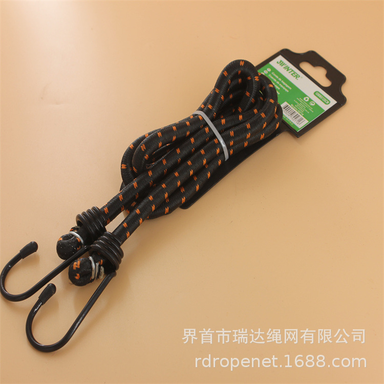 厂家销售货物捆绑橡胶绳 高弹力摩托车行李绳 山地车超稳扎绳