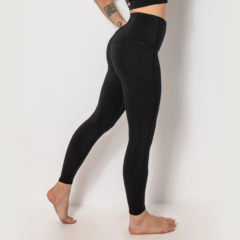 2021 New Yoga Pants For European Women And The United States Nude Slimming Base Stretch Lift Peach Hip Fitness Pants details Picture