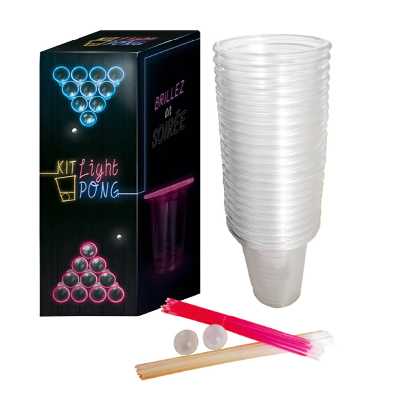 Glow stick luminous plastic cup fluorescent ball beer cup set light pong table game set game