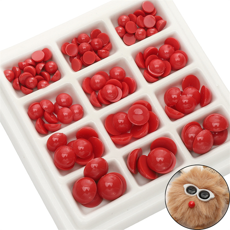 亚克力动物眼睛平底珠diy手工编织玩偶制作发夹材料包发饰品配件详情图2