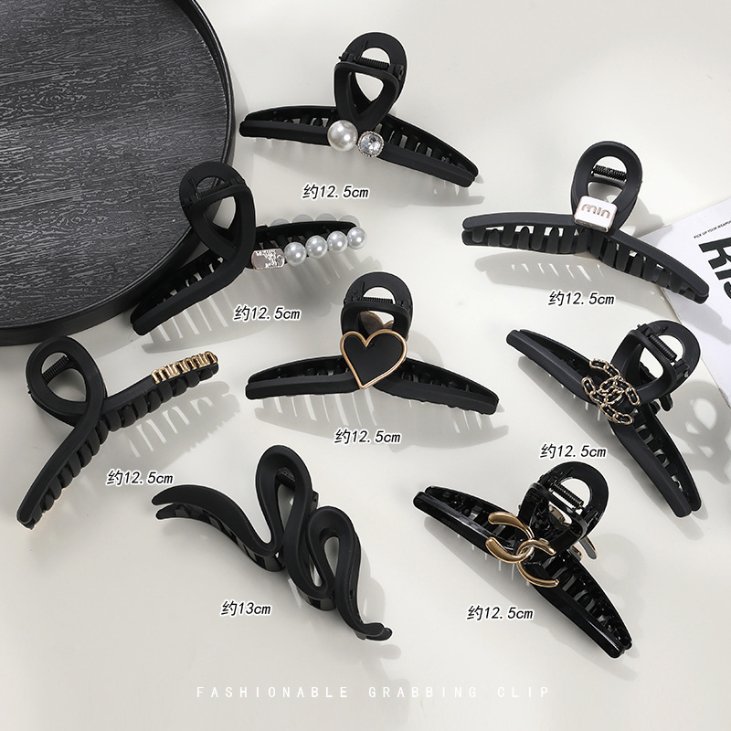 Large-sized hair clips, women's back head updo headwear, hair clips, matte shark clips, high-end feel details Picture