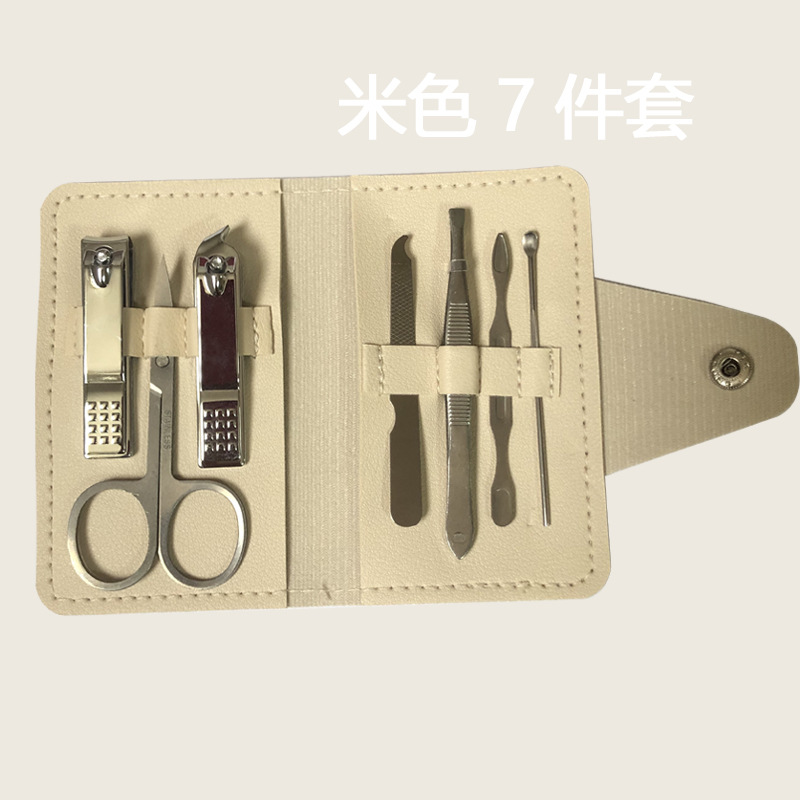 Cross-border nail clipper set of 7 pieces, nail clippers, nail clippers, pedicure and nail care tools set Item Picture