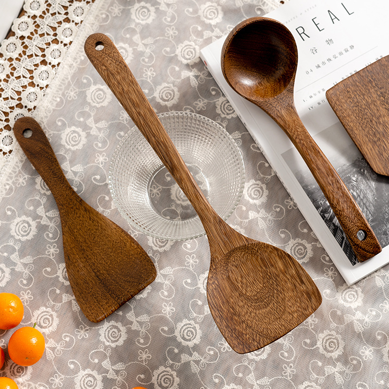 Wooden Spatula Wholesale Chicken Wings Non-Stick Pan Spatula Cooking Spatula Wooden Spatula Cooking Spatula Long Handle Spatula Rice Spatula Solid Wood Soup Spoon