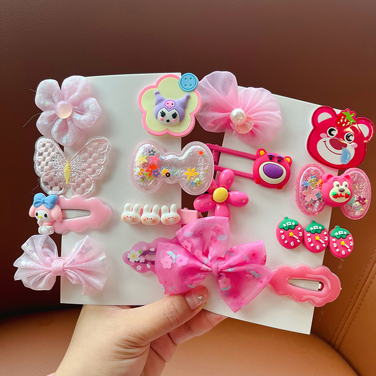 儿童发夹公主蝴蝶结头饰可爱宝宝高颜值草莓熊耳朵刘海碎发卡新款