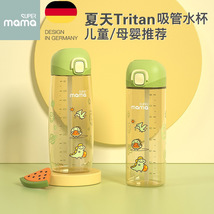 学生儿童水杯子夏季运动水壶孕产妇专用tritan带吸管直饮壶