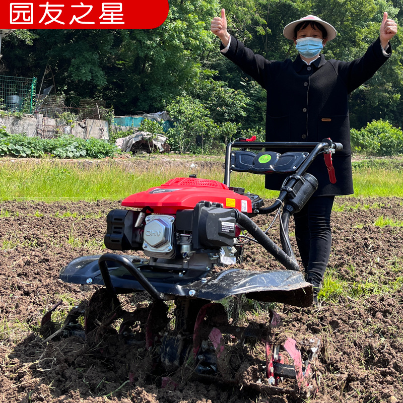 工厂批发新款多功能小型家用菜地汽油款微耕机农用大棚水田旋耕机