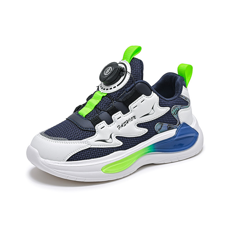 Boys' Sneakers Plus Fleece 2022 Rotary Button Basketball Shoes Children's Casual Shoes Fall And Winter Boys' Sneakers Net Shoes Item Picture