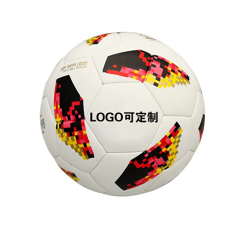 世界杯4号足球青少年训练PU足球5号成人比赛黑白色炫彩足球批发详情图4
