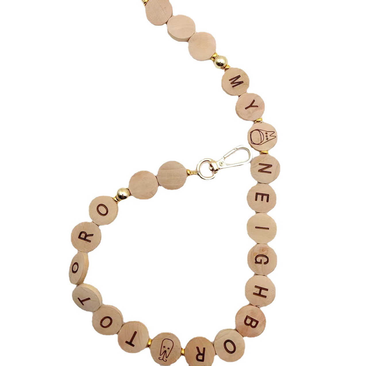 Finished wood beads, round letter wood chips, string beads, accessories, loose beads, spacers, DIY materials, round beads, loose beads, factory direct sales Item Picture