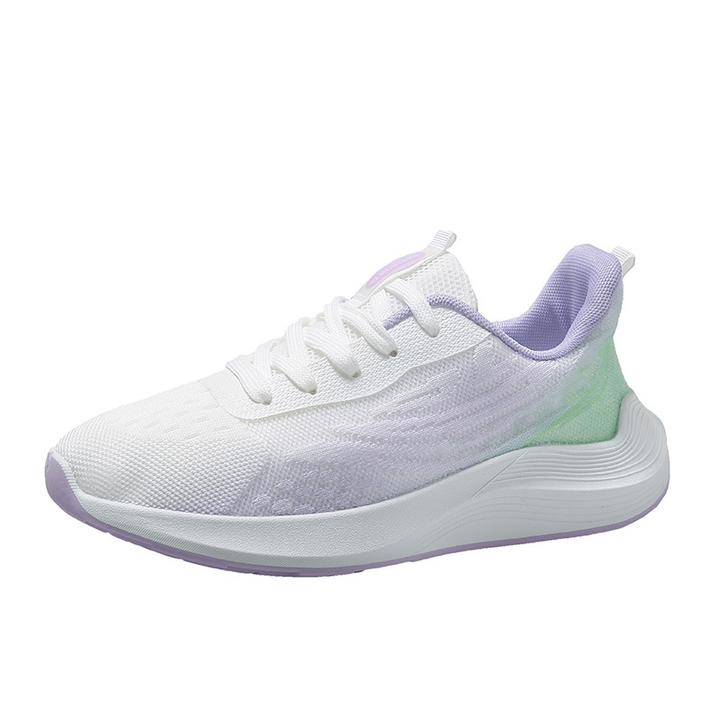 New Women's Shoes Fashion Breathable Flying Weaving Women's Sneakers Comfortable Thick Soled Travel Shoes Live The Same Women's Casual Shoes Item Picture