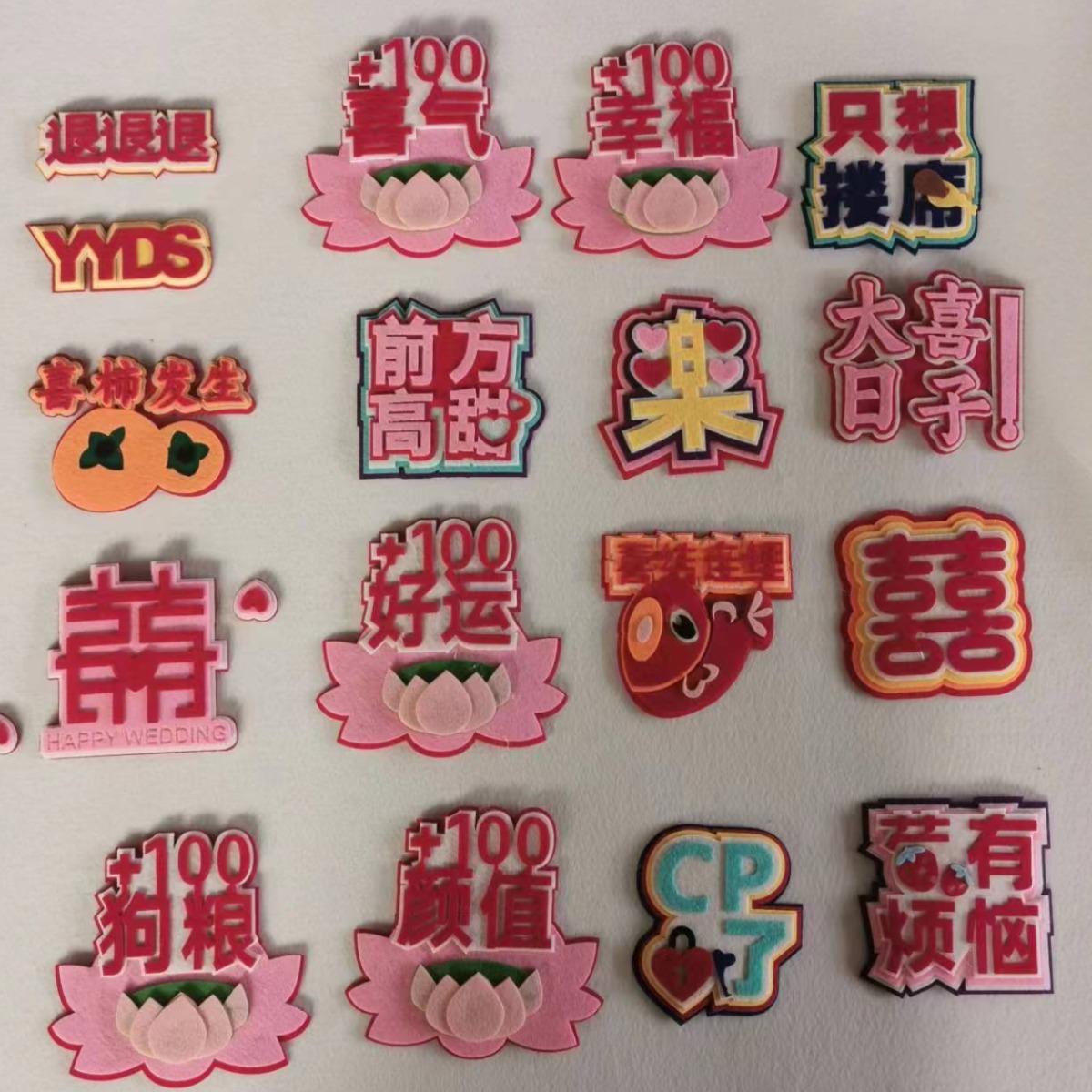 Little Red Book The Same Non-Woven Bag Text Pendant Creative Handmade Ins Felt Cloth Pendant Spot Wholesale Specification drawing
