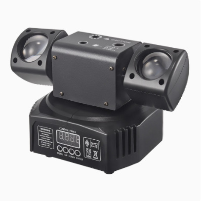 The cross-border new product, the remote-controlled LED pattern rotating beam stage light with the Golden hoop Rod effect light, creates a dazzling dance atmosphere Item Picture