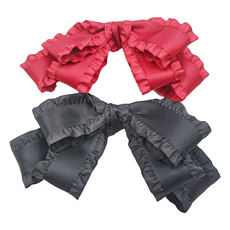 Qiwei Accessories Exclusive European and American cross-border headwear and hair accessories, versatile lace thin styles, children's bow girls Specification image