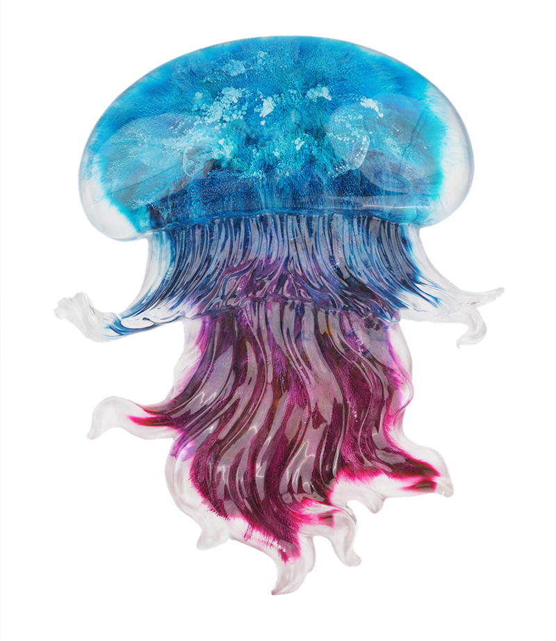 diy epoxy resin jellyfish sea biology mirror silicone mold drop glue mold details Picture