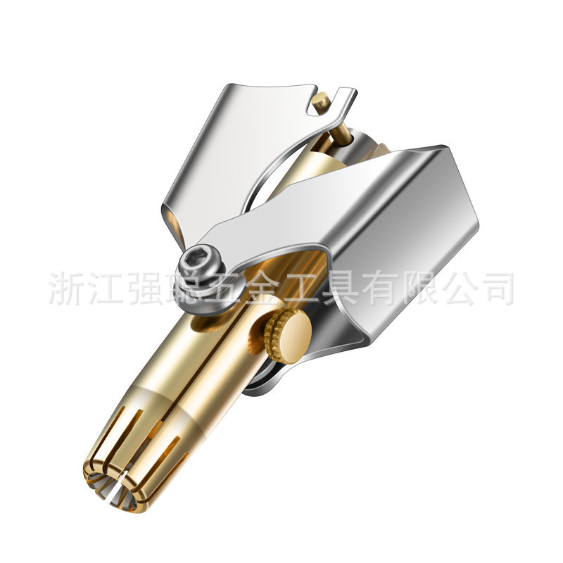 厂家直供间金色不锈钢鼻毛剪手动鼻毛修剪器机械式鼻毛剃毛器水洗产品图