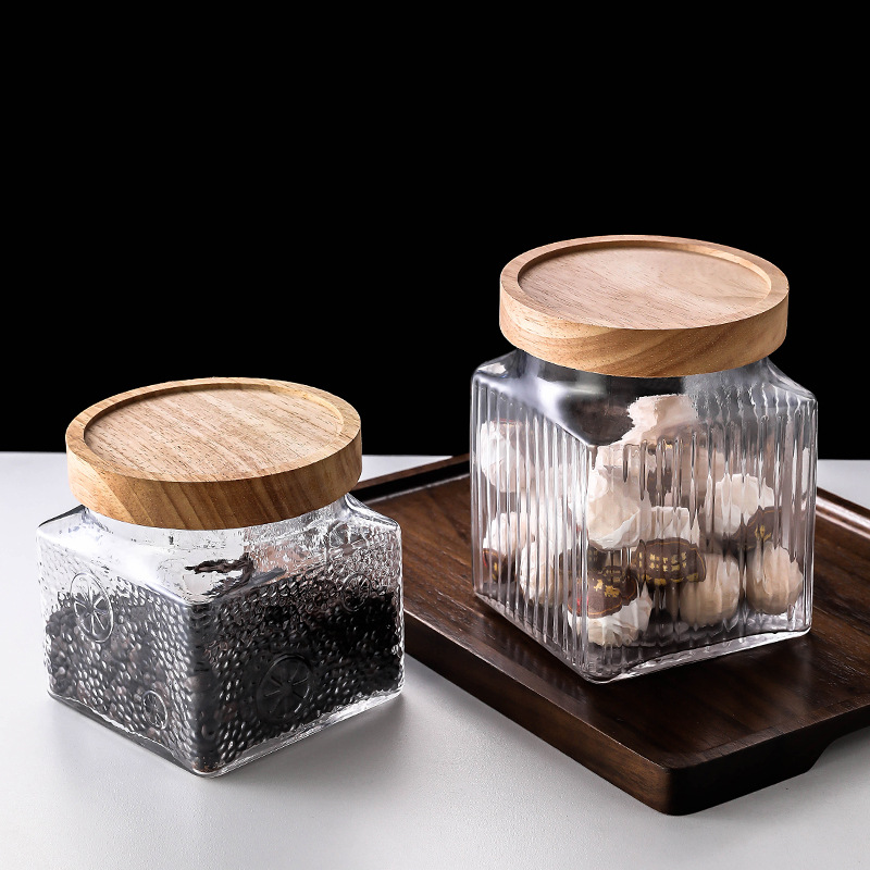 家用复古透明玻璃密封罐食品级储物罐子零食干果收纳罐茶叶储存罐详情图3