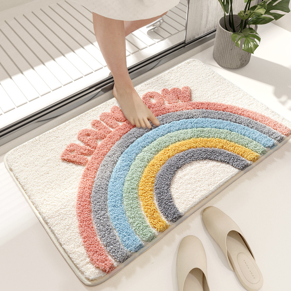 Factory direct sales, factory direct sales, factory direct sales, Nordic simple strong absorbent mat, bathroom carpet, fresh ins, bathroom floor mat, door, toilet and entrance door mat