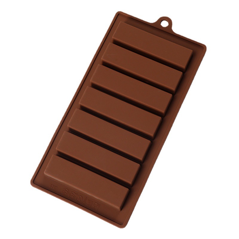 7-hole long rectangular baking silicone mold, artistic cold dish creative plating crystal mold factory direct sales Item Picture