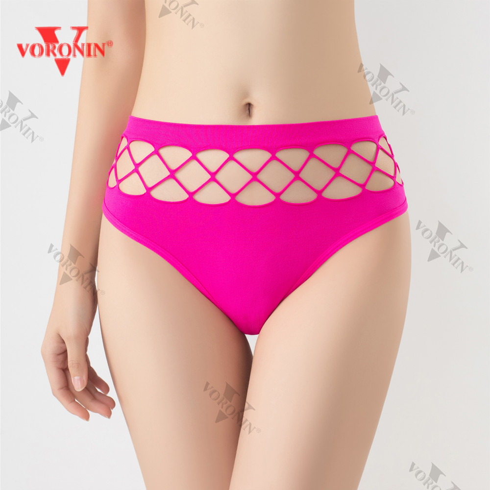 Cross-Border Factory Sexy Seamless T-Pants Female Fishnet Thin High Elastic Comfortable Girl Fun Triangle Underwear Female