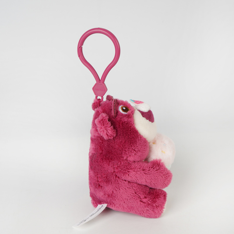 正版迪士尼公仔草莓熊玩偶钥匙扣史迪仔毛绒玩具背包挂饰包包挂件详情20