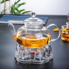 厂家批发玻璃心形底座茶壶加热底座玻璃暖茶器温茶器茶托茶道配件