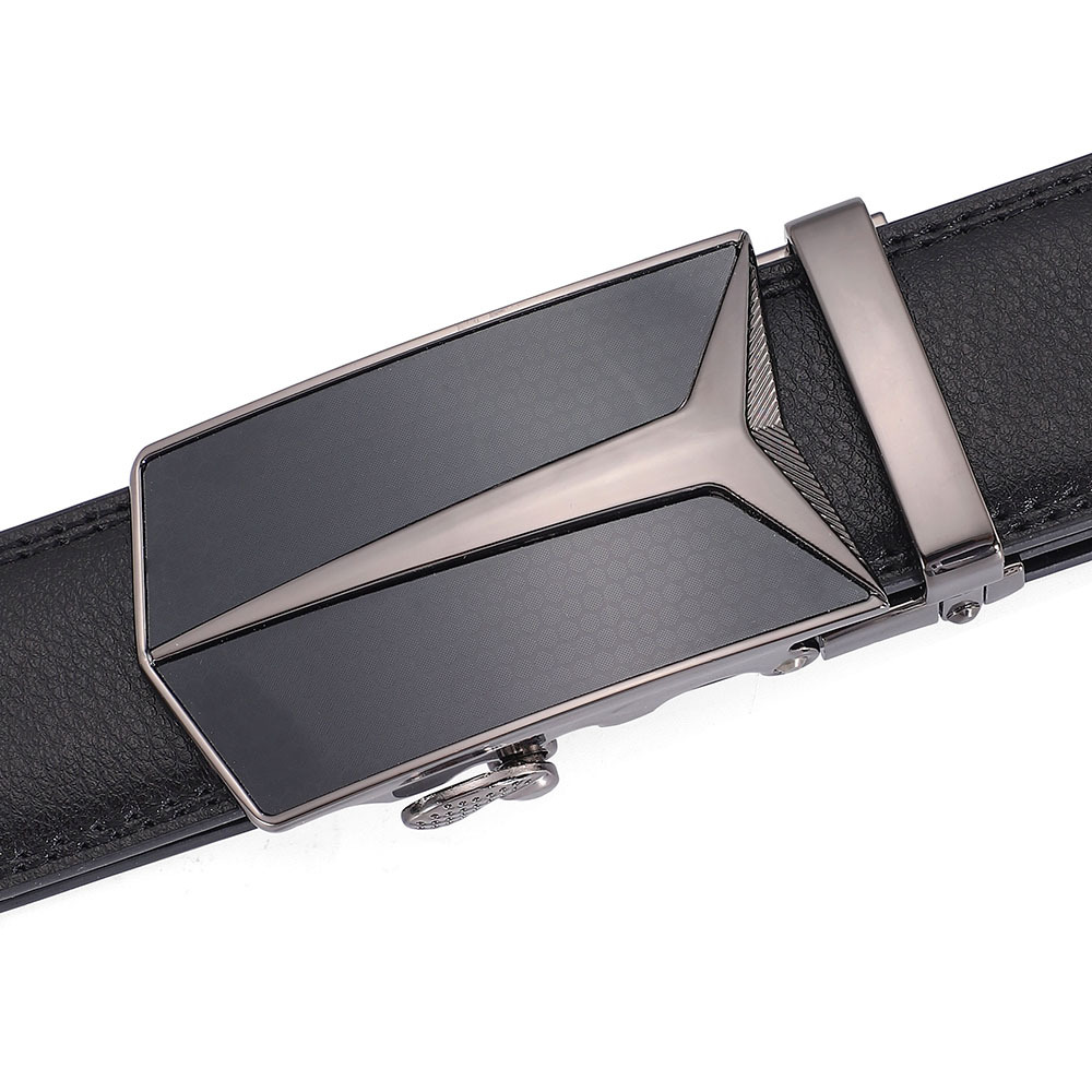 Leather Belt Amazon New Cross-Border Men's Belt Men Automatic Buckle Cowhide Belt Small Wholesale Application Scenario