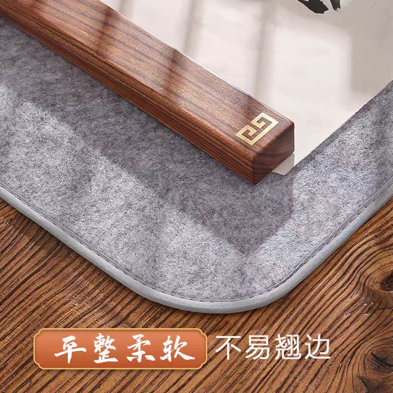 Thickened edge-wrapped calligraphy and painting felt pad, 5mm wool felt pad, washable writing brush pen pad, ink-absorbing felt calligraphy pad details Picture