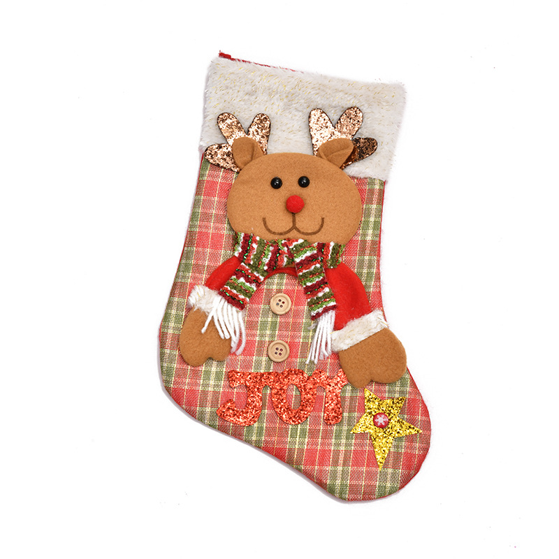 New Christmas Stockings Christmas Pendants Ornaments Embroidery Gift Bags Christmas Tree Ornaments Candy Bags Gift Bags Item Picture