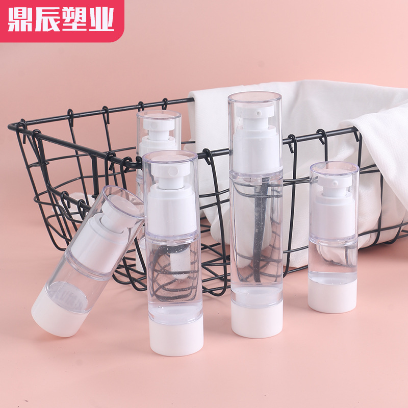In stock: 15ml-100ml press-dispensed bottles for travel plastic lotion, spray essence, hydrosol, vacuum cosmetic bottles Specification image