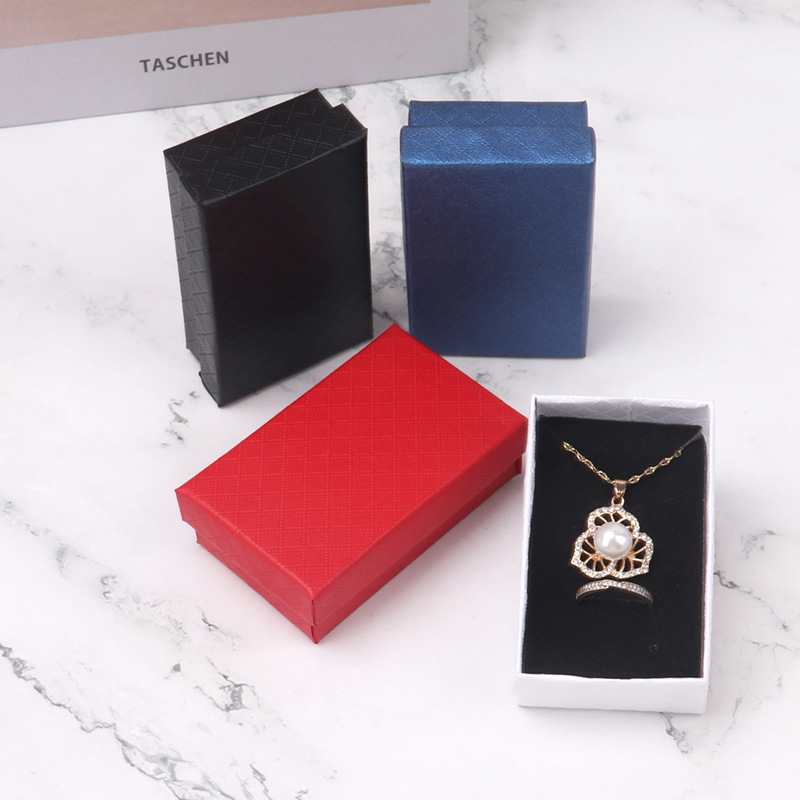 Jewelry Box Paper Jewelry Display Box Necklace Ring Earrings Storage Jewelry Box Cover Box Packaging Box Gift Box Specification drawing