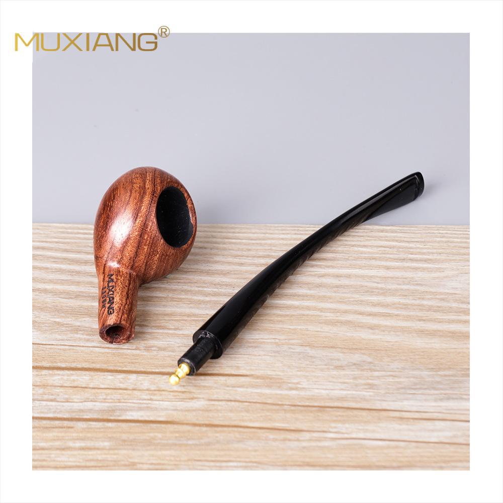 木香实木烟斗白底实物图