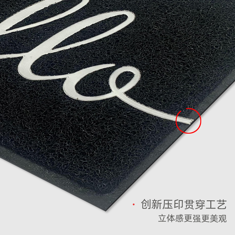 Amazon cross-border hello/welcome doormat, silk circle floor mat, soil-rubbing floor mat, carpet floor mat details Picture