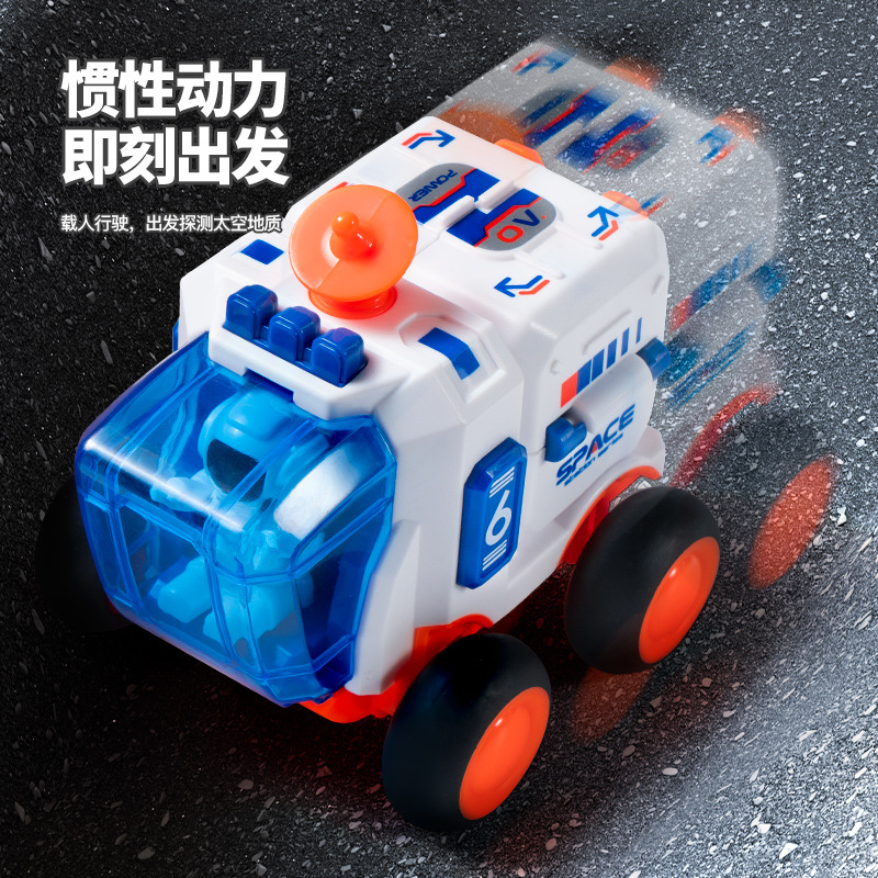 Cross-border inertial deformation toy cars, shockproof astronauts, astronauts, rockets, spaceships, boys, small cars, wholesale from street stalls Application Scenario
