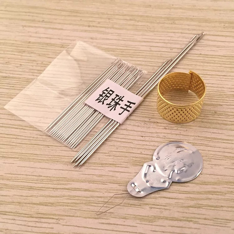 A super value set of hand-stitched long needles, thimbles and threading pads for just one or two yuan, available for wholesale at department stores Application Scenario