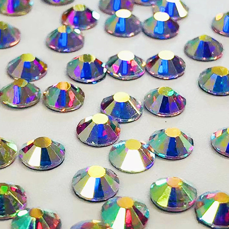 Imitation Diamond Flat Iron White Ab Color Diamond High Quality Imitation Diamond Latin Dance Clothes Commonly Used Hot Diamond Flat Iron Drill