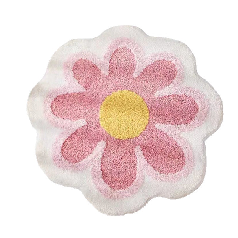 Small Fresh Flower Special Four Seasons Universal Bedroom Bed Blanket Household Absorbent Non-Slip Imitation Cashmere Living Room Carpet Item Picture
