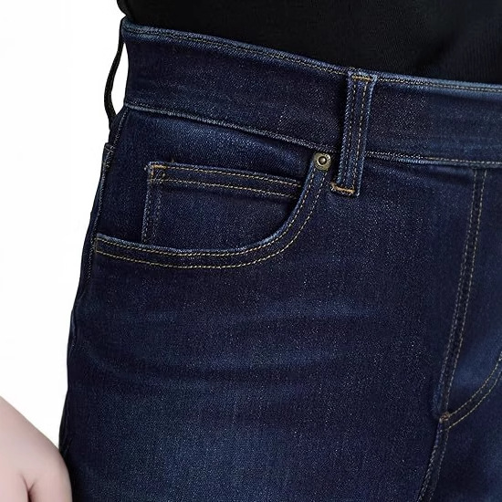 Elastic jeans for women, spring and autumn, pear-shaped figure, high waist, slimming, straight long pants, slimming, fitted jeans custom-made Item Picture