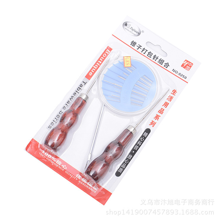 Factory direct supply, family economical and practical set of 2 wooden gourds and crochet hooks, 2-yuan store daily necessities details Picture